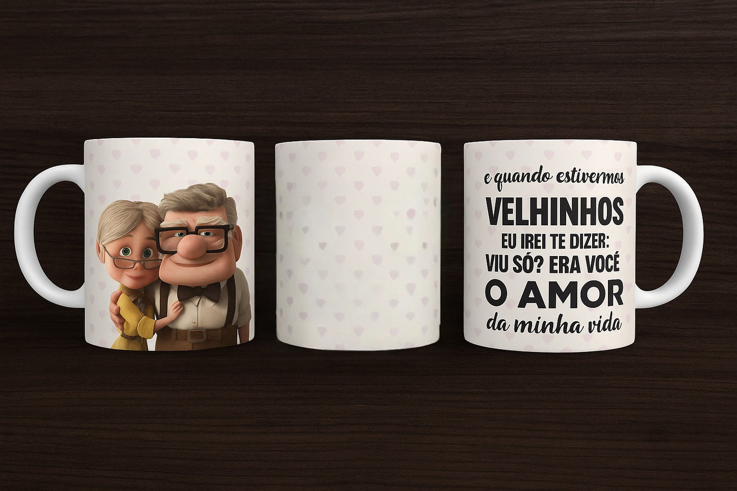 Kit Caneca dia dos namorados + chocolate + caixinha + laço