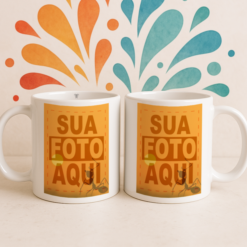 Caneca com duas fotos personalizada