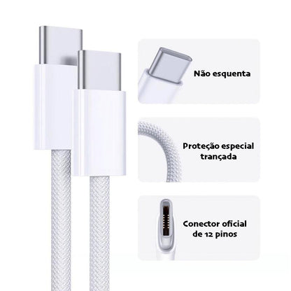 Cabo Type C para C – Carregamento ultra rápido (turbo) para iPhone